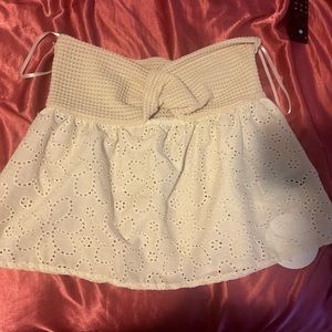 shein vacay top white/beige